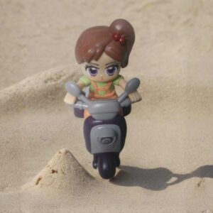 Kids Scooter Toy – Cute Girl Scooter Mini Toy for Kids | Cartoon Style Plastic Toy Bike for Children