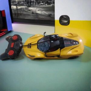 Remote Control Car, Yellow, Sports Car Design, RC Toy Vehicle with Controller
